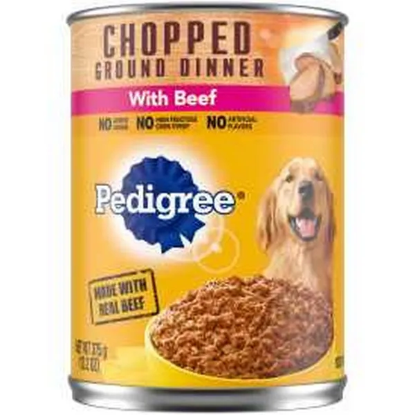 12/13.2 oz. Pedigree Traditional Ground Dinner With Chopped Beef - Dog/Cat Supplements